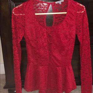 Peplum lace top